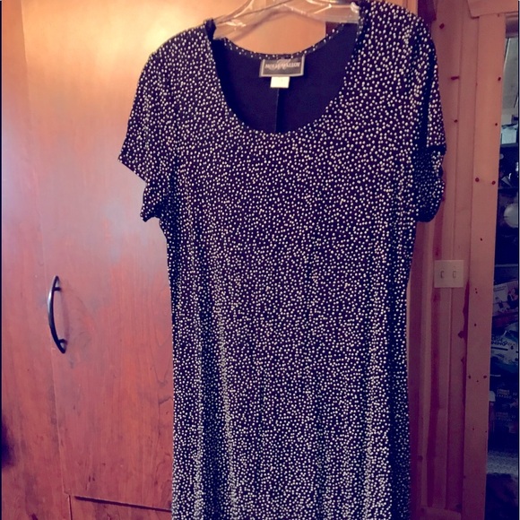 Black and White Polka Dot Dress - Stretchy - Picture 1 of 4